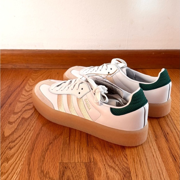 adidas Sambae Womens Shoes (Off White Green, 8.5) - Picture 4 of 8